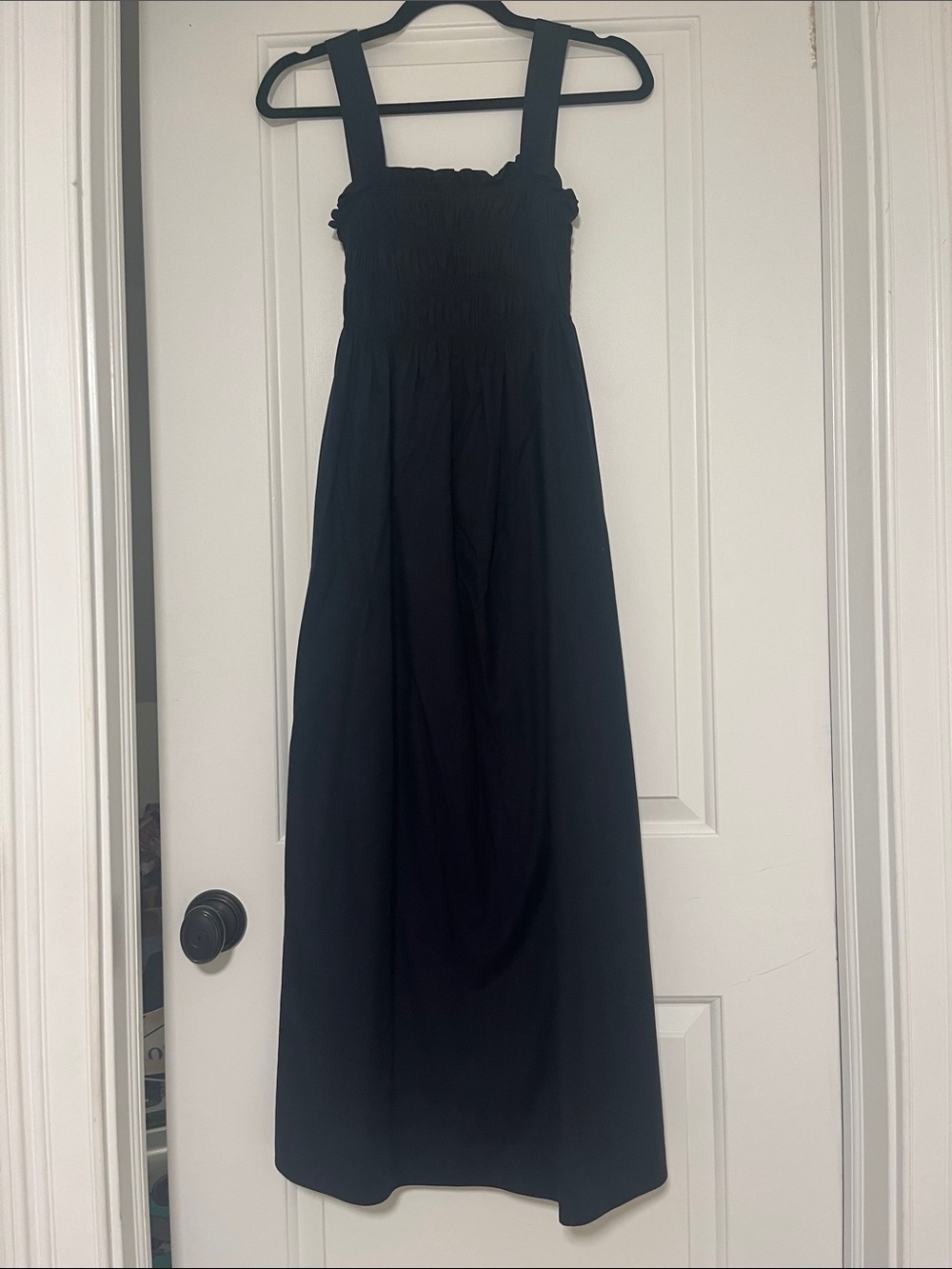 Reformation black poplin XS midi dress EUC - Picture 1 of 7